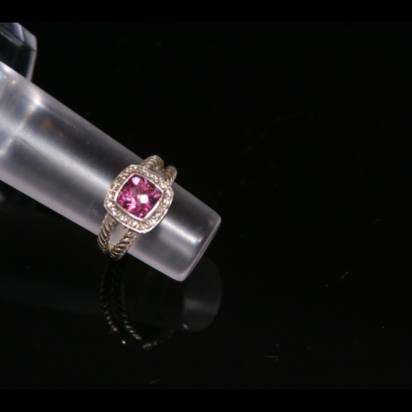 David Yurman Pink Tourmaline Albion Ring Size 7 - Picture 8 of 11